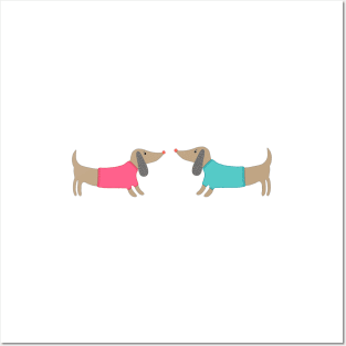 Cute dog lovers Posters and Art